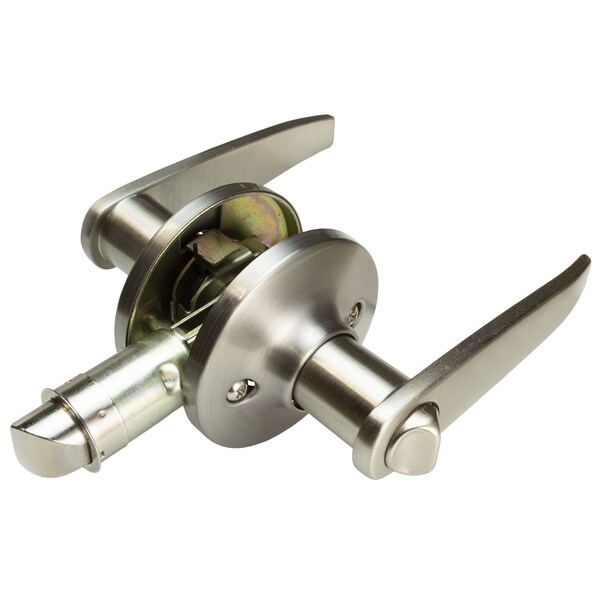 Global RV/Manufactured Housing Interior Lockset, Lever Style, No 707 Privacy/Locking, Brushed Satin Nickel LSL-707PV-BSN - main